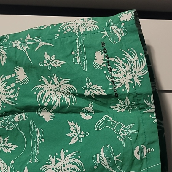 Columbia PFG Super Backcast Water Shorts Men's Small Green Swim Fish Omni-Shade - Picture 3 of 9